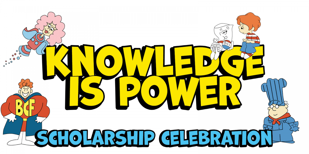 image of the words, "scholarship celebration knowledge is power"