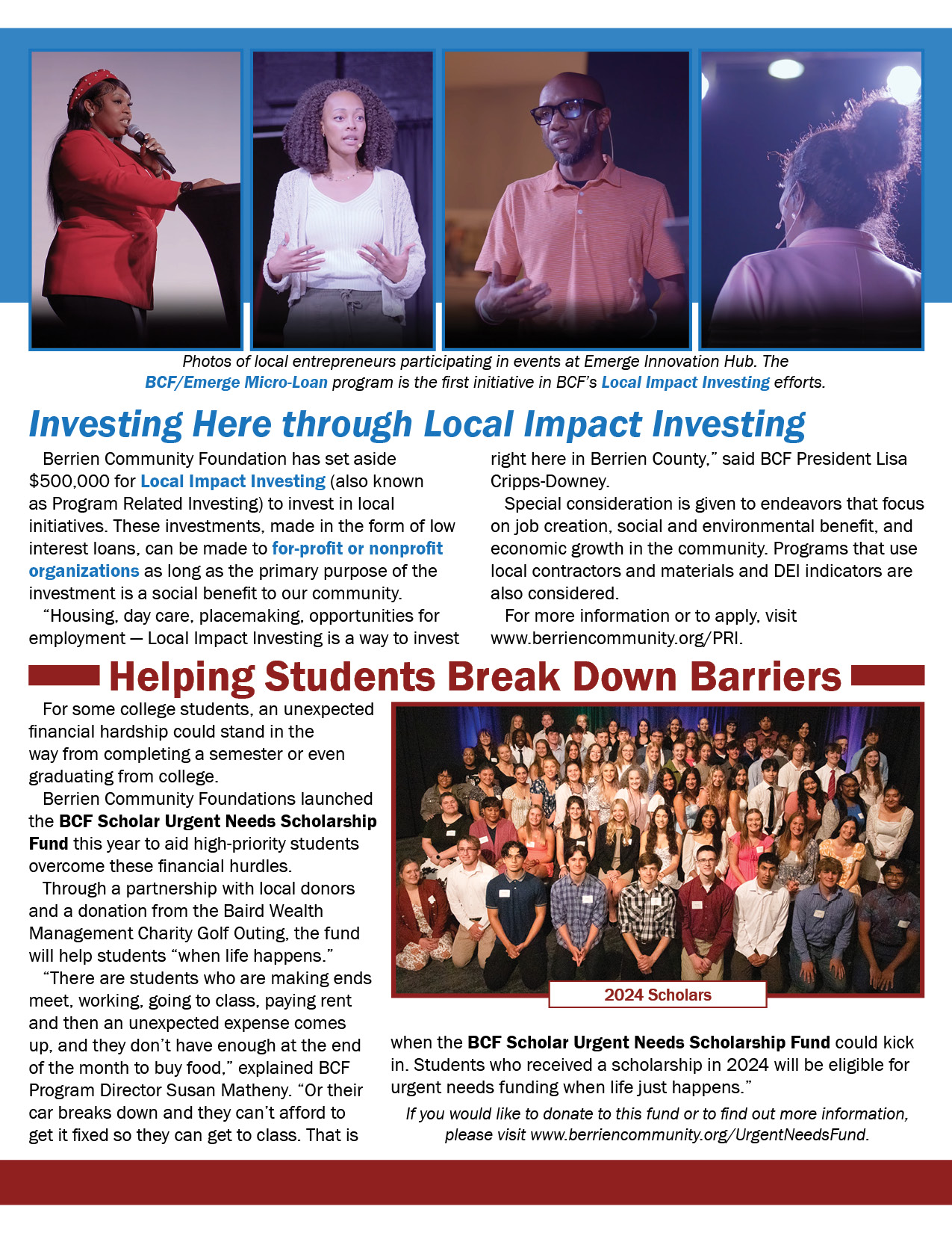 Image of page 3 of the fall 2024 newsletter. A readable version is located at the top of the page.