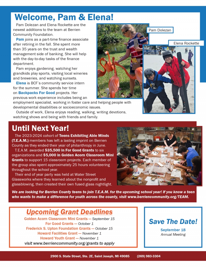 Image of page 4 of the Summer 2024 newsletter. A readable version is located at the top of the page.