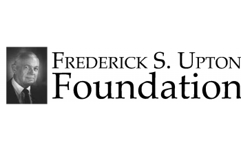 A photo of an older Frederick S. Upton with the words, "Frederick S. Upton Foundation."