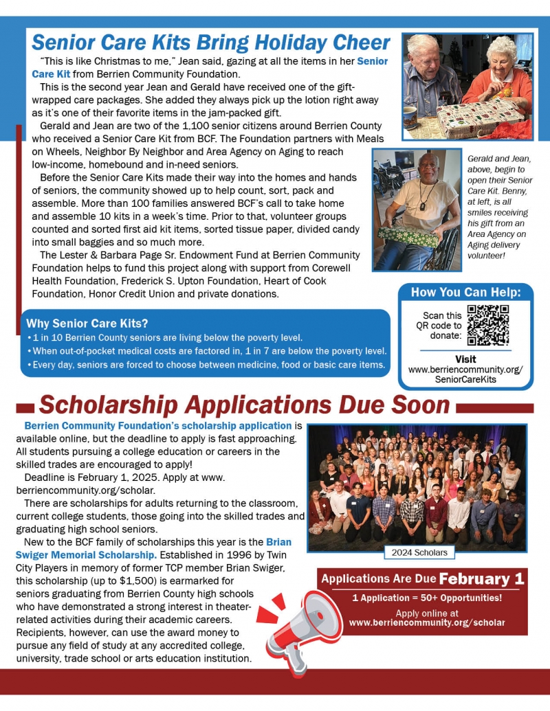 Image of page 2 of the winter 2025 newsletter. A readable version is located at the top of the page.